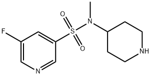 5-fluoro-N-Methyl-N-(piperidin-4-yl)pyridine-3-sulfonaMide Structure