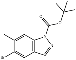 1-Boc-5-broMo-6-Methyl-1H-indazole, 1305320-67-5, 结构式