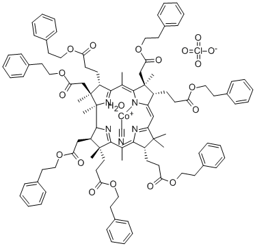 CYANOAQUA-COBYRINIC ACID HEPTAKIS(2-PHENYLETHYL ESTER) Struktur