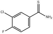 3-クロロ-4-フルオロチオベンズアミド 化学構造式