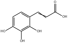 3-(2,3,4-三羟基苯基)-2-丙烯酸 结构式