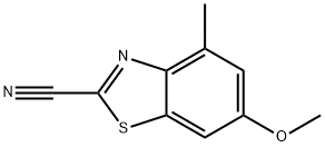 2-Benzothiazolecarbonitrile,6-methoxy-4-methyl-(9CI) Structure