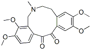 5,6,7,8-テトラヒドロ-3,4,10,11-テトラメトキシ-6-メチルジベンゾ[c,g]アゼシン-13,14-ジオン 化学構造式