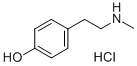4-[2-(Methylamino)ethyl]phenol hydrochloride Struktur