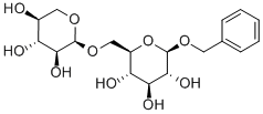 benzyl alcohol xylopyranosyl-(1-6)-glucopyranoside Structure