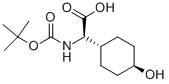 (R)-2-(叔丁氧羰基氨基)-2-((1R,4R)-4-羟基环己基)乙酸, 130624-89-4, 结构式
