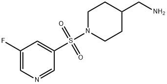 (1-(5-fluoropyridin-3-ylsulfonyl)piperidin-4-yl)MethanaMine Struktur