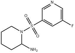 1-(5-fluoropyridin-3-ylsulfonyl)piperidin-2-aMine Struktur