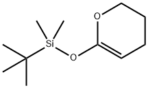 2-(tert-ブチルジメチルシリルオキシ)-5,6-ジヒドロ-4H-ピラン 化学構造式