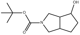 TERT-BUTYL 6-HYDROXY-HEXAHYDROCYCLOPENTA[C]PYRROLE-2(1H)-CARBOXYLATE Struktur