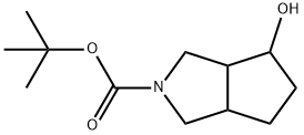 TERT-BUTYL 6-HYDROXY-HEXAHYDROCYCLOPENTA[C]PYRROLE-2(1H)-CARBOXYLATE Structure