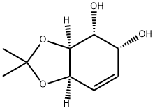 [3AS-(3AΑ,4Α,5Α,7AΑ)]-3A,4,5,7A-四氢-2,2-二甲基-1,3-苯并间二氧杂环戊烯-4,5-二醇, 130669-76-0, 结构式