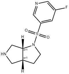 2-(5-fluoropyridin-3-ylsulfonyl)octahydropyrrolo[3,4-c]pyrrole Struktur