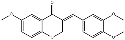 (E)-2,3-Dihydro-3-((3,4-dimethoxyphenyl)methylene)-6-methoxy-4H-1-benz opyran-4-one Structure