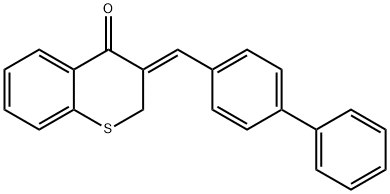 4H-1-Benzothiopyran-4-one, 2,3-dihydro-3-((1,1'-biphenyl)-4-ylmethylene)-, (Z)- Structure