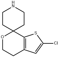 2'-氯-4',5'-二氢螺[哌啶-4,7'-噻吩并[2,3-C]吡喃 结构式