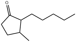 3-メチル-2-ペンチルシクロペンタノン 化学構造式