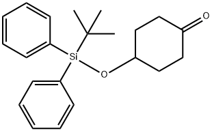 4-(tert-ブチルジフェニルシロキシ)シクロヘキサノン 化学構造式