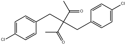 3,3-ビス(4-クロロベンジル)-2,4-ペンタンジオン 化学構造式