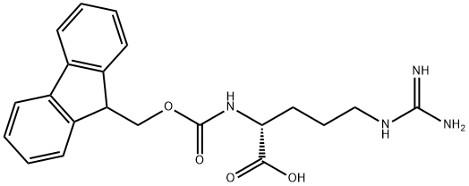Nα-(9H-フルオレン-9-イルメトキシカルボニル)-D-アルギニン 化学構造式