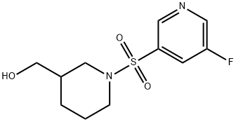 (1-(5-fluoropyridin-3-ylsulfonyl)piperidin-3-yl)Methanol Struktur