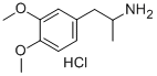3,4-dimethoxyamphetamine hydrochloride 结构式