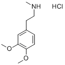 3,4-二甲氧基-N-甲基苯乙胺盐酸盐, 13078-76-7, 结构式