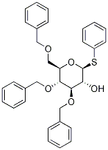 b-D-Glucopyranoside, phenyl 3,4,6-tris-O-(phenylMethyl)-1-thio- Structure