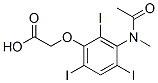 [3-(N-Methylacetylamino)-2,4,6-triiodophenoxy]acetic acid 结构式