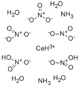 硝酸アンモニウムセリウム(III)四水和物 化学構造式