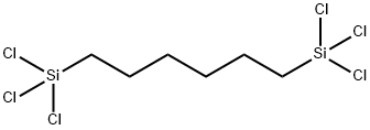 1,6-ヘキサンジイルビス(トリクロロシラン) 化学構造式