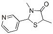 3,5-dimethyl-2-(3-pyridyl)thiazolidin-4-one Structure