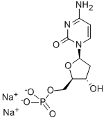 2'-脱氧胞苷-5'-磷酸二钠,13085-50-2,结构式