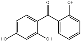2,2',4-トリヒドロキシベンゾフェノン 化学構造式