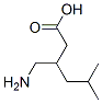 3-(Aminomethyl)-5-methylhexanoic acid 化学構造式