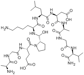 ALA-GLY-GLU-PRO-LYS-LEU-ASP-ALA-GLY-VAL-NH2,130918-91-1,结构式
