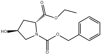 Ethyl (S)-1-Cbz-4-hydroxy-2-pyrrolidinecarboxylate 结构式