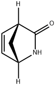 (1S)-(+)-2-アザビシクロ[2.2.1]ヘプト-5-エン-3-オン 化学構造式