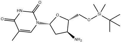 3'-Amino-5'-O-tert-butyldimethylsilyl-3'-deoxythymidine Struktur