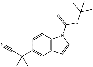 1H-Indole-1-carboxylic acid, 5-(1-cyano-1-Methylethyl)-, 1,1-diMethylethyl ester Structure