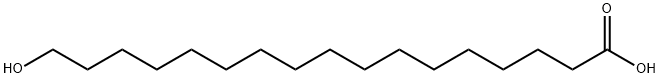 17-ヒドロキシヘプタデカン酸 化学構造式