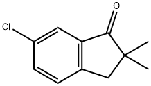6-氯-2,2-二甲基-2,3-二氢-1H-茚-1-酮 结构式