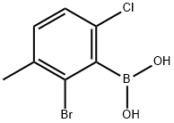 2-Bromo-3-methyl-6-chlorophenylboronic acid Structure