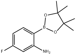5-氟-2-(4,4,5,5-四甲基-1,3,2-二噁硼烷-2-基)苯胺 结构式