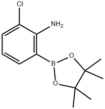 2-氨基-3-氯苯硼酸频哪醇酯,1309982-17-9,结构式