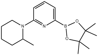 2-(2-甲基哌啶-1-基)-6-(4,4,5,5-四甲基-1,3,2-二氧杂硼烷-2-基)吡啶, 1309982-28-2, 结构式