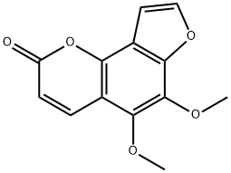 5,6-ジメトキシ-2H-フロ[2,3-h]-1-ベンゾピラン-2-オン 化学構造式