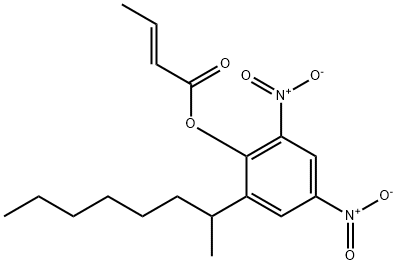 (E)-2-ブテン酸2-(1-メチルヘプチル)-4,6-ジニトロフェニル 化学構造式
