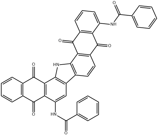 N,N'-(10,15,16,17-テトラヒドロ-5,10,15,17-テトラオキソ-5H-ジナフト[2,3-a:2',3'-i]カルバゾール-4,9-ジイル)ビス(ベンズアミド) 化学構造式