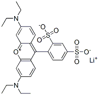 Xanthylium, 3,6-bis(diethylamino)-9-(2,4-disulfophenyl)-, inner salt, lithium salt Struktur